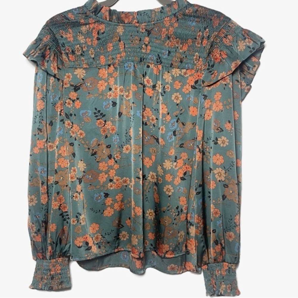 THML long sleeve boho floral top size Medium
